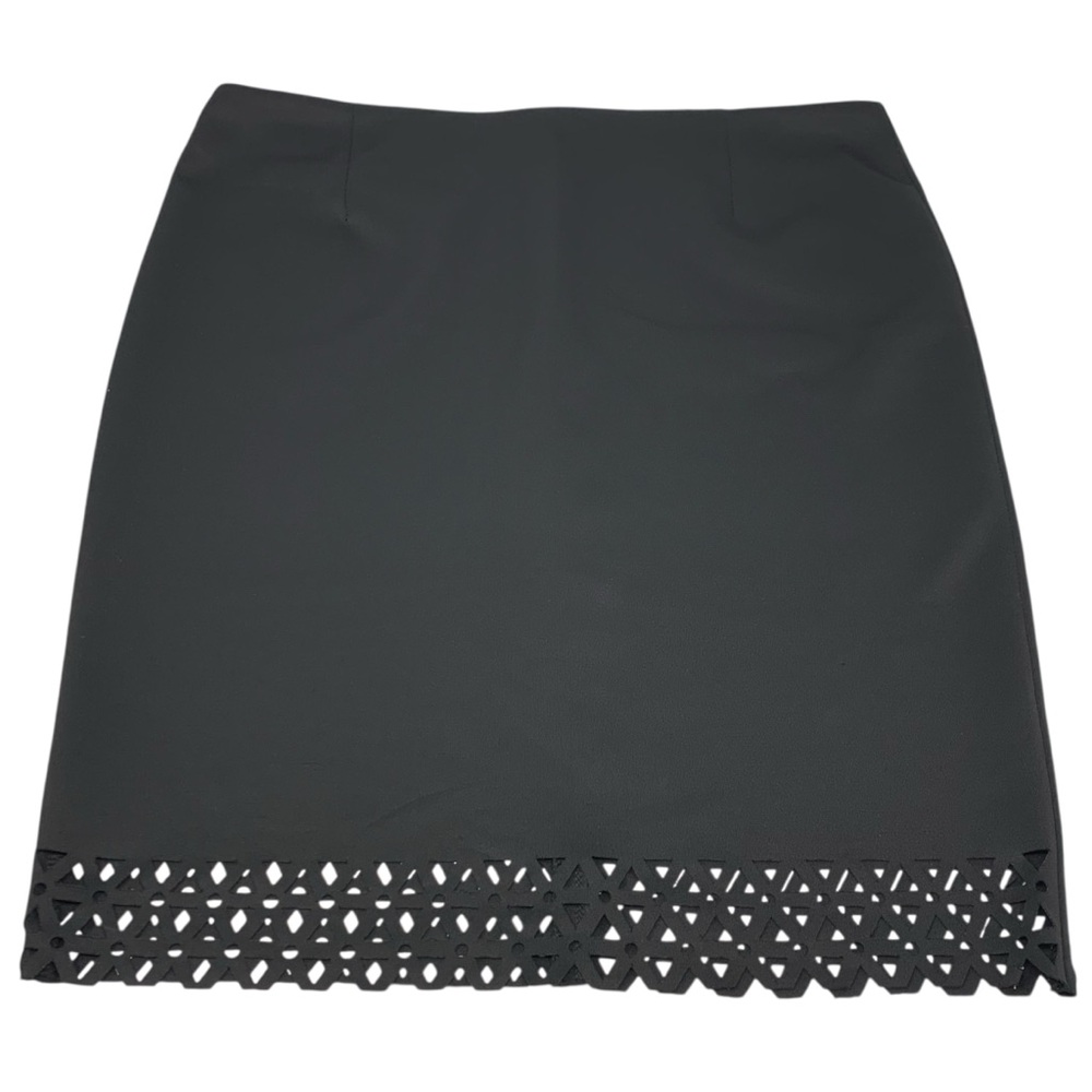 Sans Souci Black Pencil Skirt with Cut-Out Hem size XL